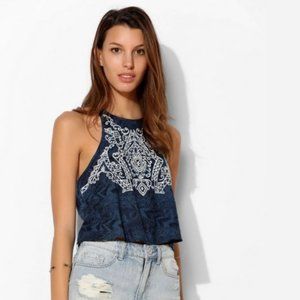 Urban Outfitters Blue Tribal Crop Top